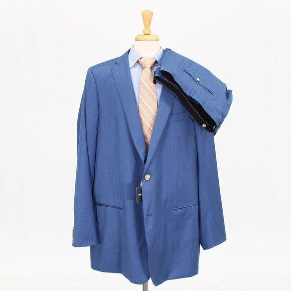 NEW Indochino 54XL 58x32 Blue Wool Two Button Full Suit R227 - Picture 1 of 13